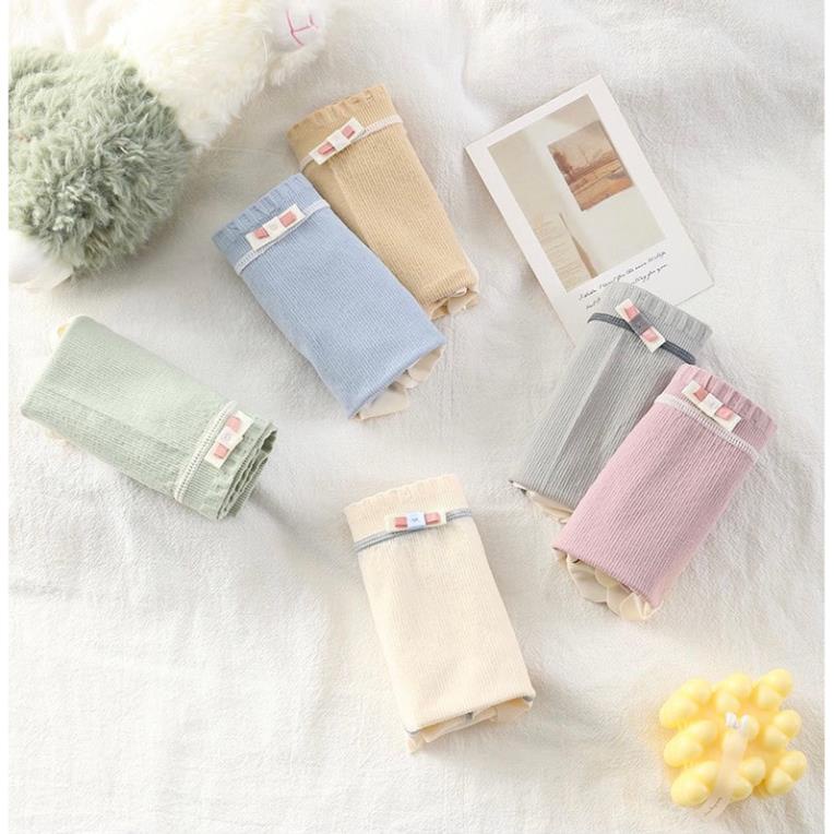 Quần lót nữ cotton vải mềm viền sóng ôm bụng nâng mông kháng khuẩn, thông hơi co giãn 4 chiều Myna a155