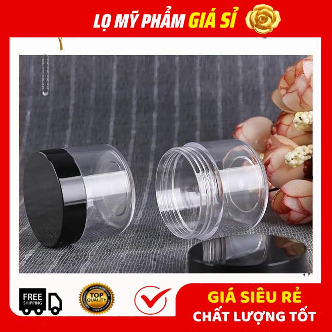 Hủ Đựng Kem ✪ GIÁ RẺ ✪ Hủ nhựa 20g,30g,50g nắp đen , hủ chiết kem , Lọ chiết mỹ phẩm , phụ kiện du lịch