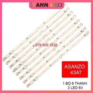 Thanh led tivi a sanzo 43at500 43as510 43as560 tcl 43- 8 thanh mỗi thanh 3 bóng 6v. hàng zin hãng mới 100% k430wdc1 a1