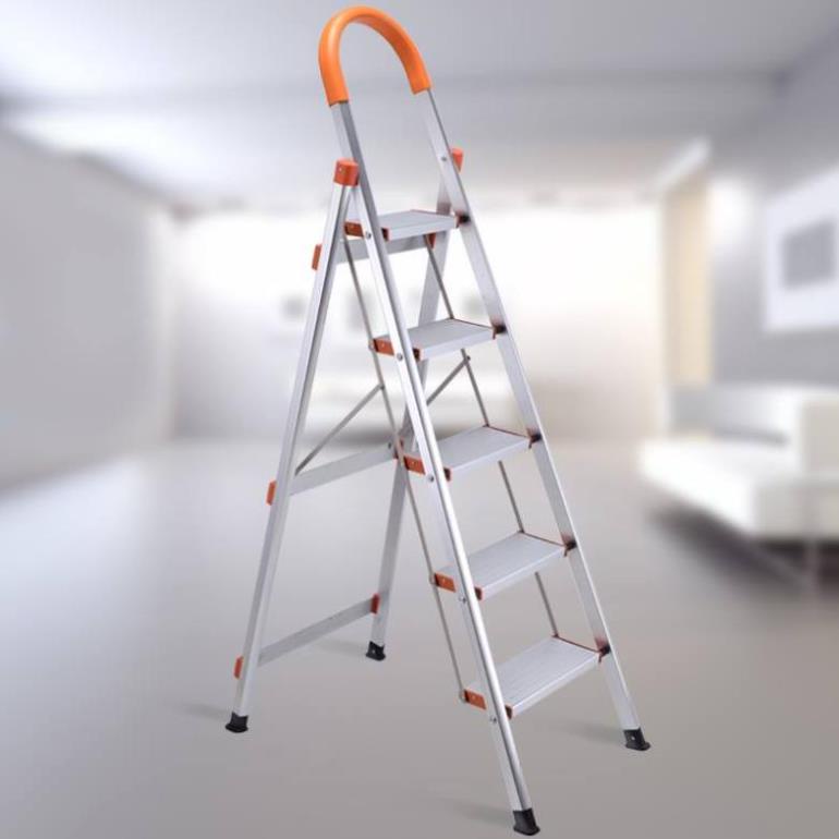 Thang Gấp Thông Minh Nhập Khẩu 3-7 Bậc, tải trọng 150Kg siêu bền, Thang Nhôm Inox Siêu Nhẹ Gấp Gọn Thông Minh