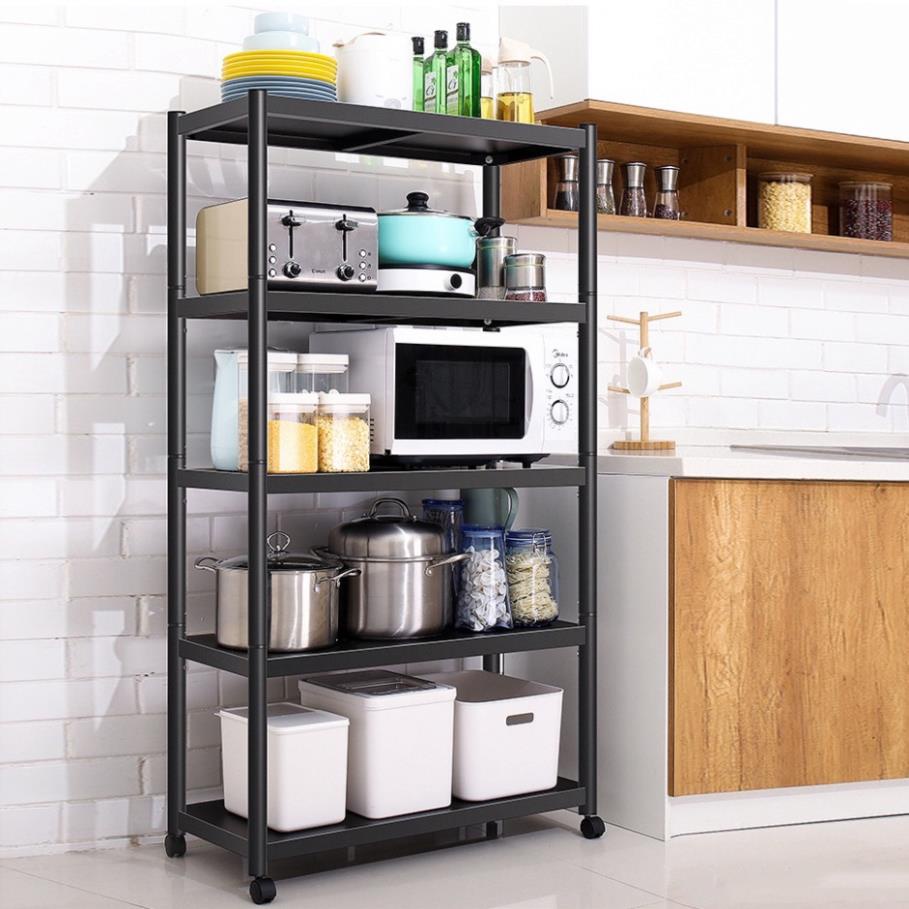 Kệ Lò Vi Sóng Inox Sơn Đen Tĩnh Điện RENSI Gia Dụng Thông Minh 2022