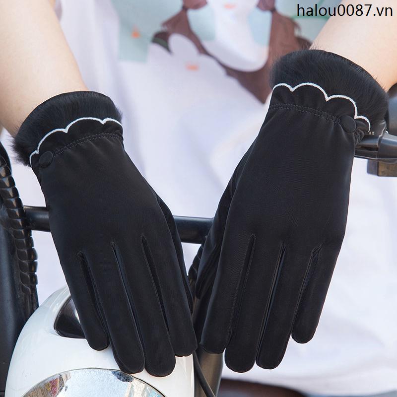 Găng Tay Lông Cừu Năm Ngón Chống Gió Giữ Ấm Mùa Đông Phiên Bản Hàn Quốc Dễ Thương Có Thể Chạm Màn Hình
