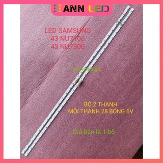 Thanh led tivi samsung 43nu7100 43nu7300 43ru7200 43n5500 hàng mới 100% bộ gồm 2 thanh led viền, mỗi 28 bóng 6v
