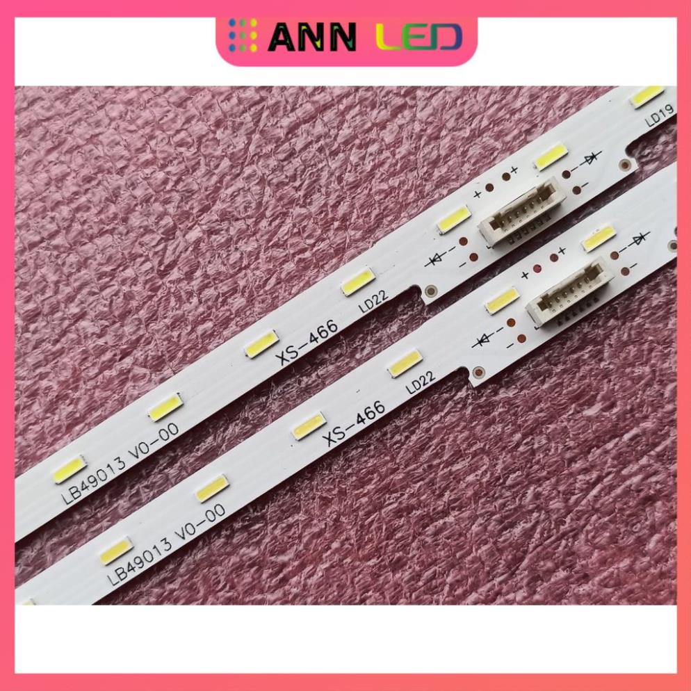 THANH LED VIỀN TIVI SONY 49X7500F 49X8000E 49WE755 49W660E HÀNG MỚI 100% BỘ 2 THANH, MỖI THANH 40 BÓNG 6V, DÀI 53cm