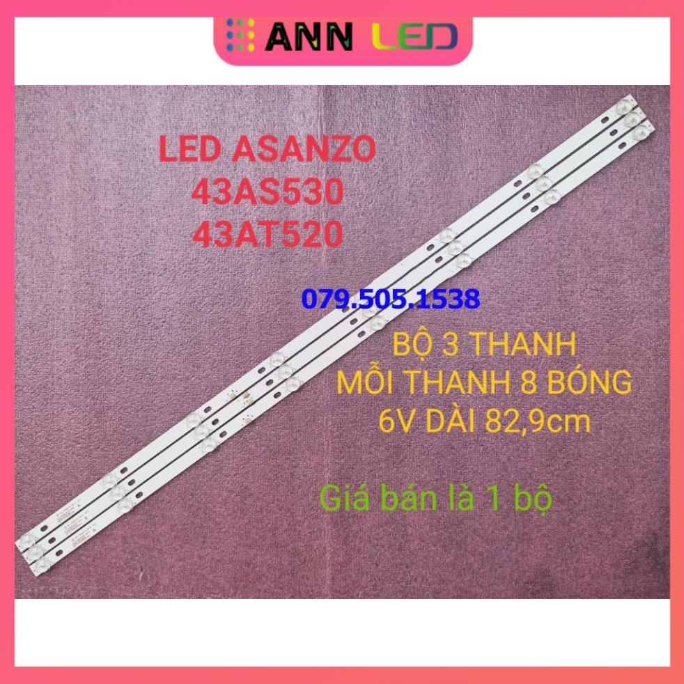 THANH LED TIVI ASANZO 43AS530 43AS520 43AT520 43DU3000 43D8900, DARLING 43FH958 43FH960, LIVA 43DM 43EK3 43EK7