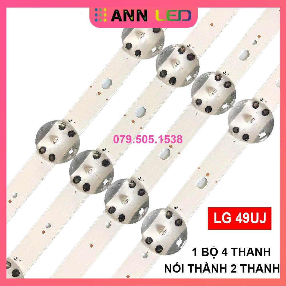 Thanh LED Tivi LG 49UJ - Lắp zin tivi LG 49UJ652 - 1 bộ 4 thanh nối thành 2 thanh (LED MỚI 100% nhà máy)