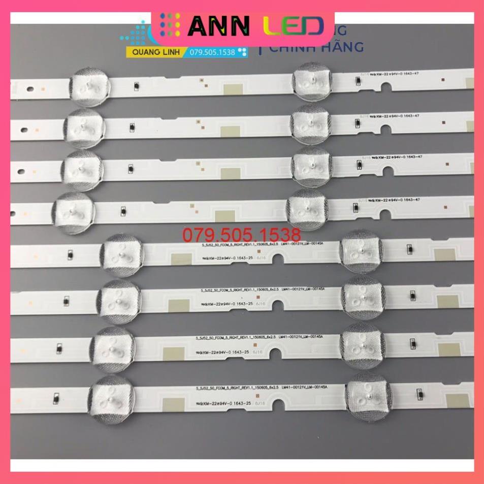 Thanh LED Tivi samsung 49J5200 - Lắp zin tivi samsung 49J5200 - 1 bộ 8 thanh 4A+4B - LED MỚI 100% nhà máy
