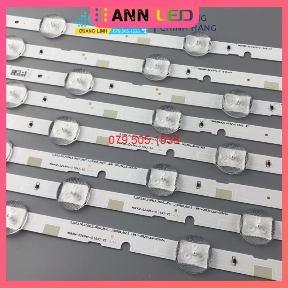 Thanh LED Tivi samsung 49J5200 - Lắp zin tivi samsung 49J5200 - 1 bộ 8 thanh 4A+4B - LED MỚI 100% nhà máy