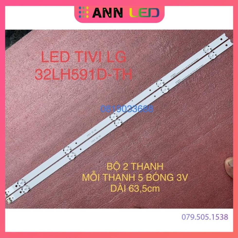 THANH LED TIVI LG 32LH591D 32LJ571D 32''V16.5 ART3 2718 REV0.11 V16.5 32 DH MỚI 100%, BỘ 2 THANH, MỖI THANH 5 BÓNG 3V