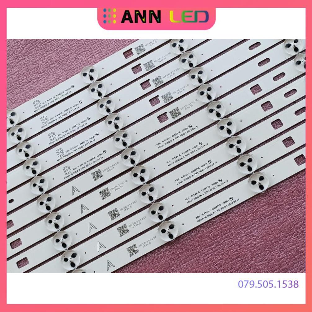 THANH LED TIVI SONY 40R350 40R452 HÀNG MỚI 100% BỘ 5 THANH A VÀ 5 THANH B MỖI THANH 5 BÓNG 3V DÀI 37,8cm