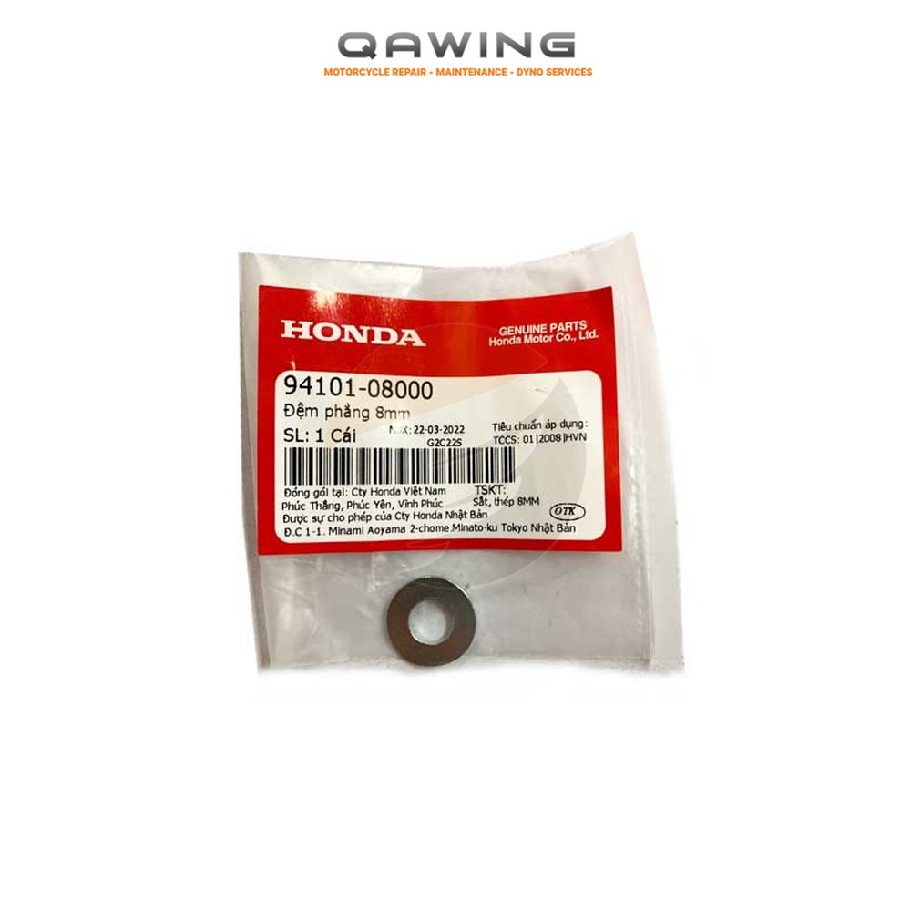 94101-08000 | ĐỆM PHẲNG 8MM (Chính hãng)