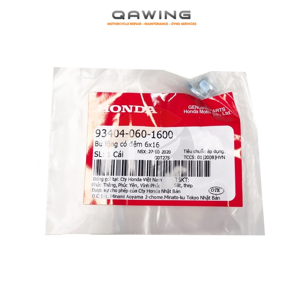 93404-060-1600 |Bu lông có đệm 6x16 | BOLTWASH.,6X16 (Chính hãng)