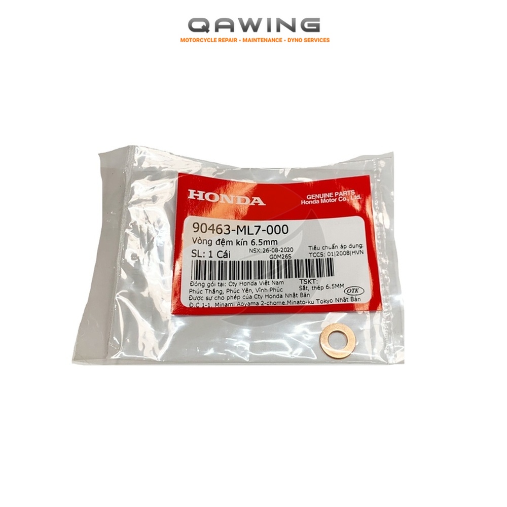 90463-ML7-000 | Vòng đệm kín 6.5mm | WASHER, SEALING, 6.5MM
