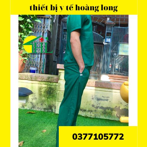 Bộ scrubs bác sĩ, quần áo y tế xanh lá cây nam, nữ các size S M L XL