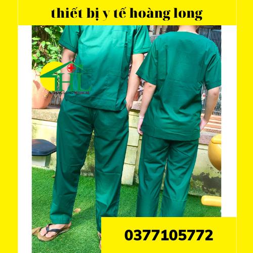 Bộ scrubs bác sĩ, quần áo y tế xanh lá cây nam, nữ các size S M L XL