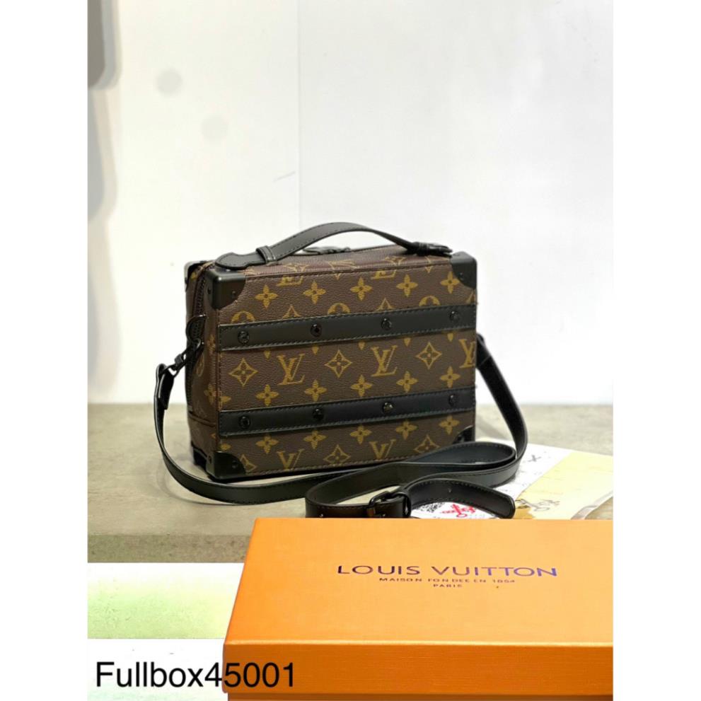 Túi Xách Nam L.V Dáng Hộp Có Dây Cầm FullBox - Túi Đeo Chéo Hộp Nam L.V Sang Chảnh