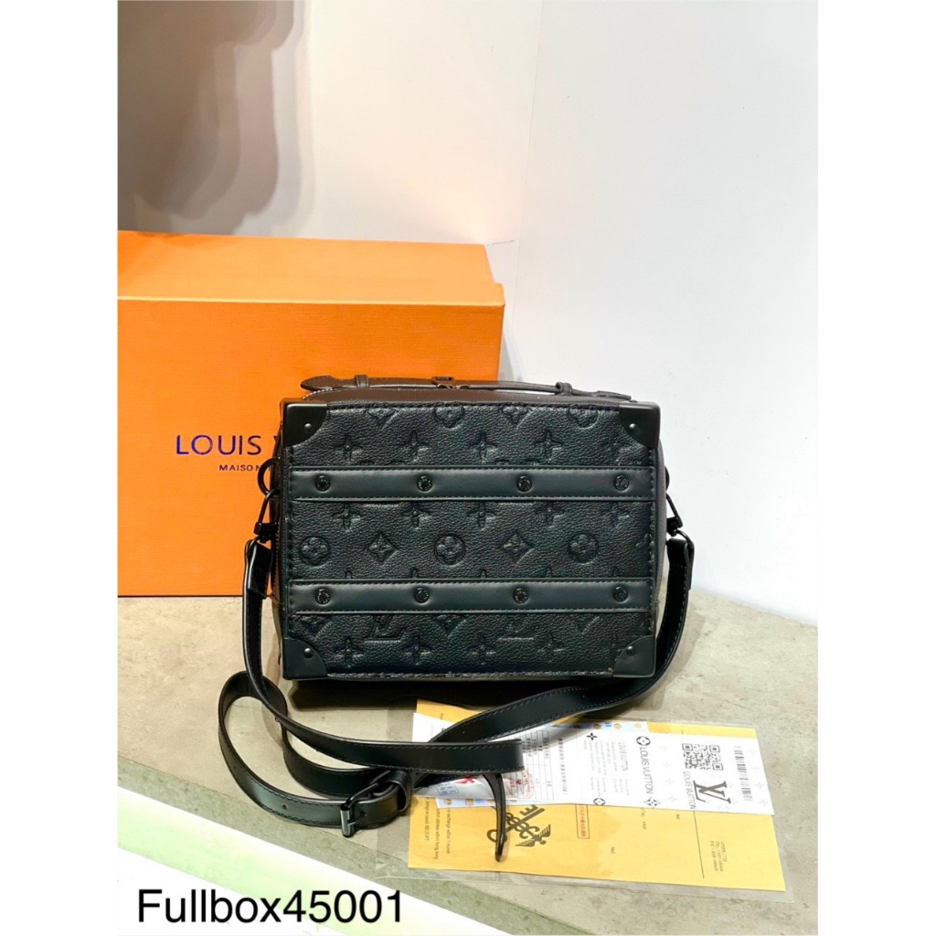 Túi Xách Nam L.V Dáng Hộp Có Dây Cầm FullBox - Túi Đeo Chéo Hộp Nam L.V Sang Chảnh