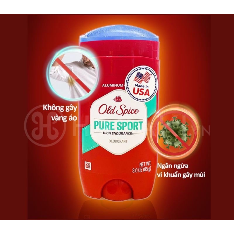 Sáp Khử Mùi Old Spice Pure Sport 85g / Bearglove 75g
