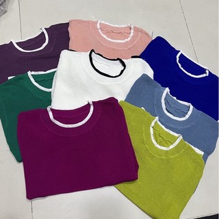 0199. ÁO LEN VIỀN CỔ TRÒN BASIC