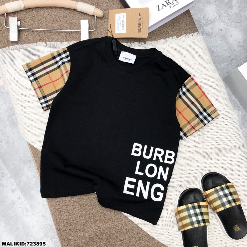 Áo phông Bbr phối tay bé trai bé gái