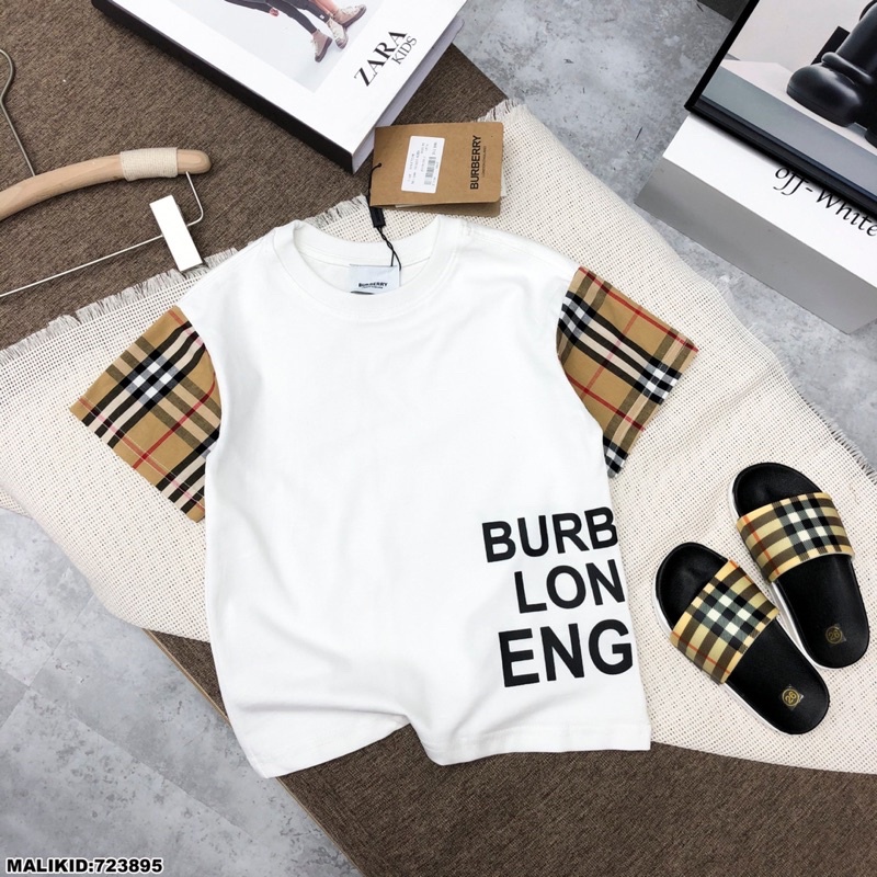 Áo phông Bbr phối tay bé trai bé gái