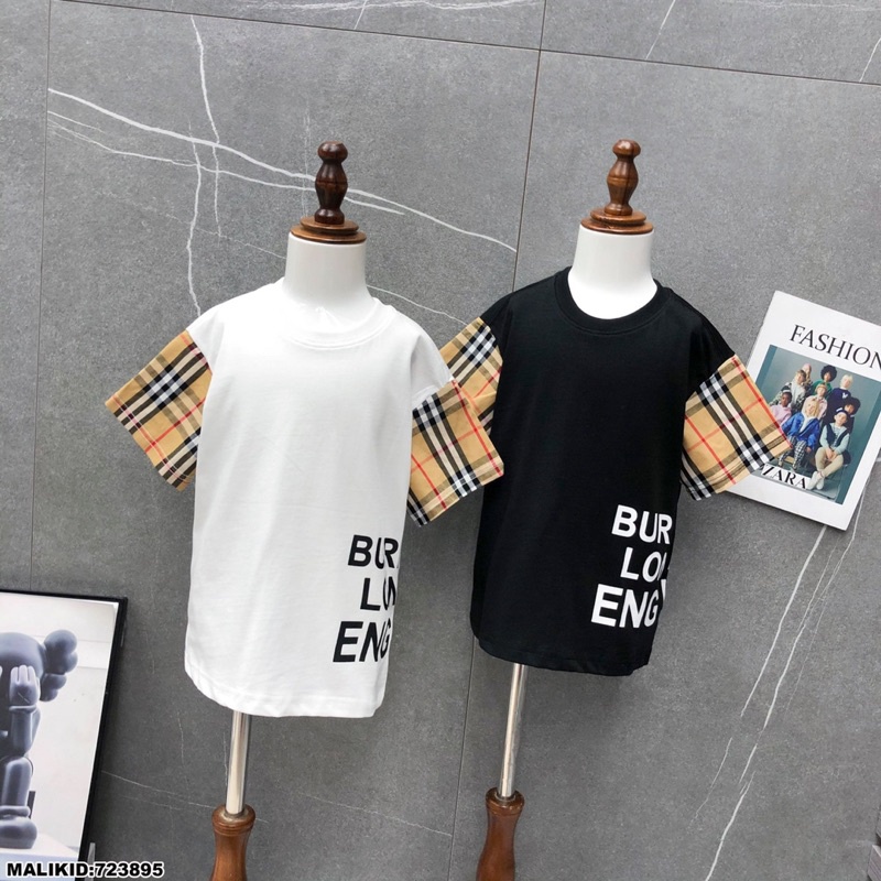 Áo phông Bbr phối tay bé trai bé gái