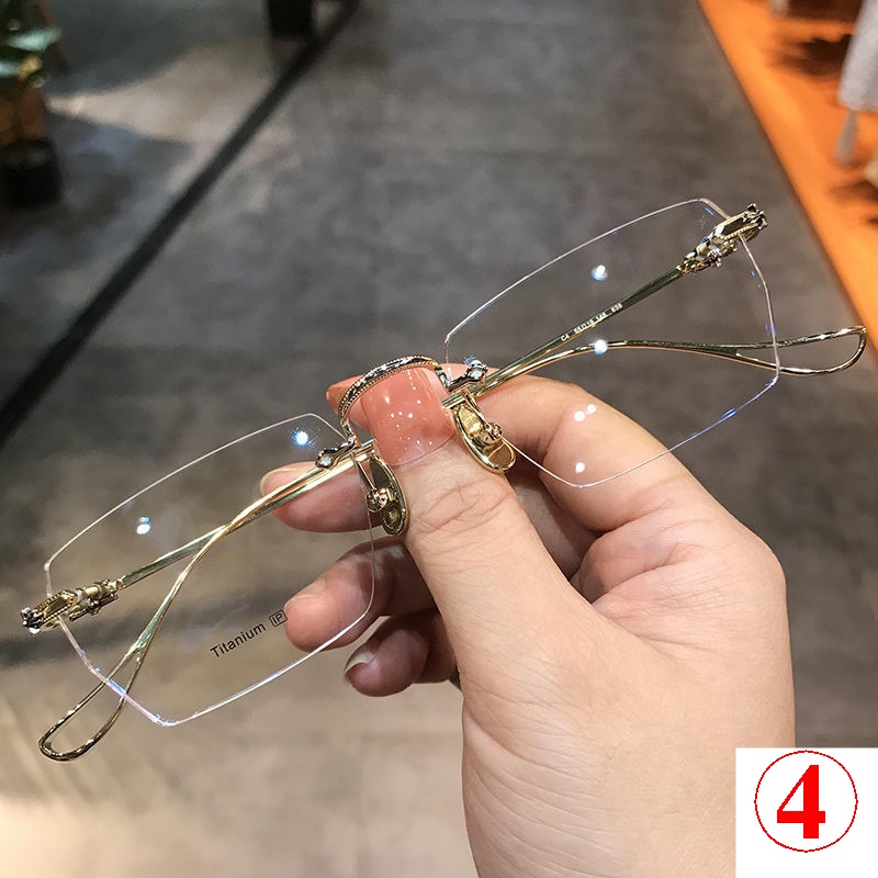 Mắt Kính Cận Thị Jane Dancro Trái Tim Không Gọng Siêu Nhẹ Bằng Titan Nguyên Chất Thời Trang Cho Nam Và Nữ