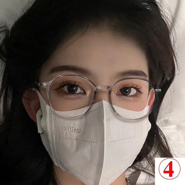 Kính Cận Thị Tròng Đa Giác Trong Suốt Phong Cách Hàn Quốc Thời Trang Cho Nam Và Nữ