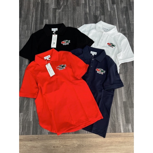 Áo Polo L.a.c.o.s.t.e Hình Thêu 3 cá Hàng Xuất Dư