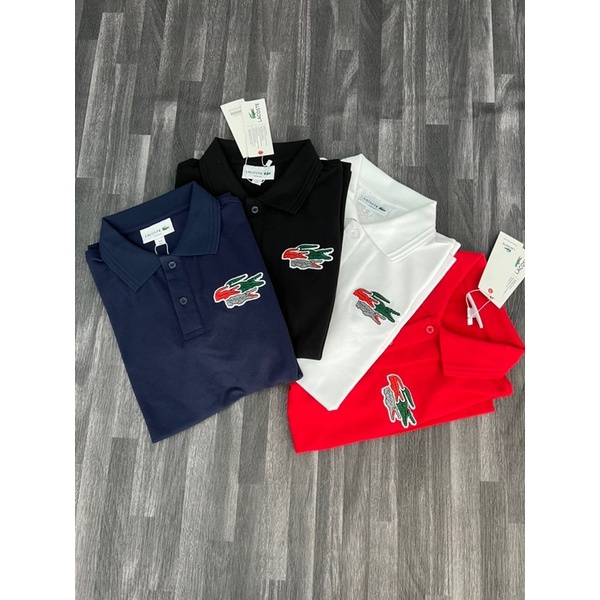 Áo Polo L.a.c.o.s.t.e Hình Thêu 3 cá Hàng Xuất Dư