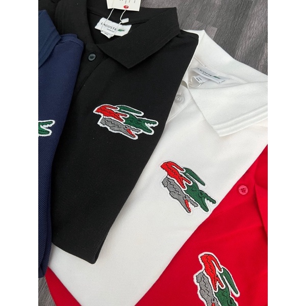 Áo Polo L.a.c.o.s.t.e Hình Thêu 3 cá Hàng Xuất Dư