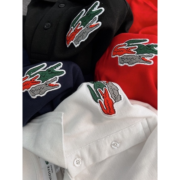 Áo Polo L.a.c.o.s.t.e Hình Thêu 3 cá Hàng Xuất Dư