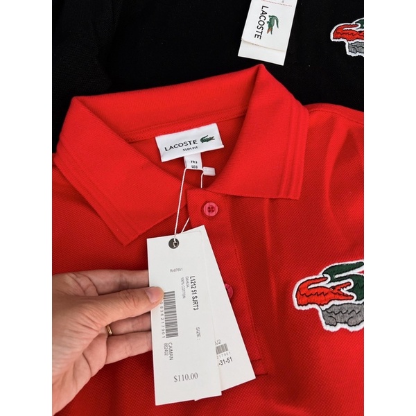 Áo Polo L.a.c.o.s.t.e Hình Thêu 3 cá Hàng Xuất Dư
