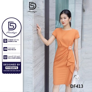 Đầm ôm xếp ly có bèo thân trước fivedays