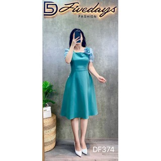 Đầm cuốn hoa phối tay fivedays