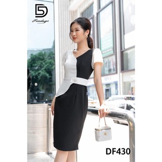 Đầm Peplum kẻ phối FIVEDAYS