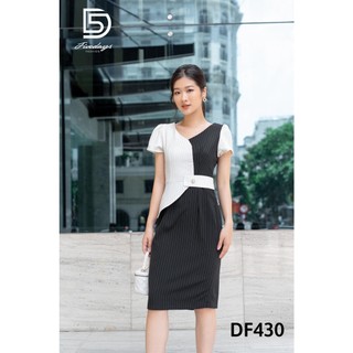 Đầm Peplum kẻ phối FIVEDAYS