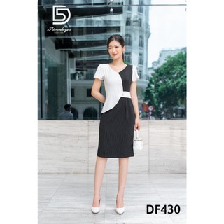 Đầm Peplum kẻ phối FIVEDAYS