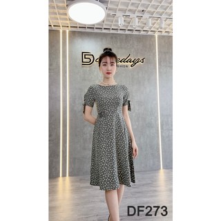Fivedays - Đầm hoa 2 lớp lụa cát