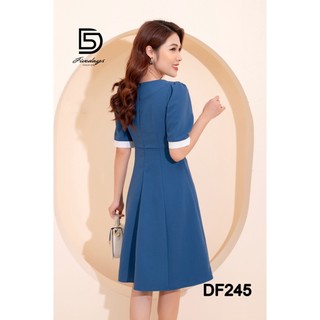 Fivedays - Đầm xoè cổ V phối nơ