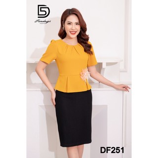 Fivedays - Đầm Peplum xếp ly
