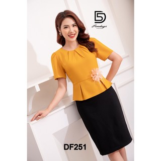 Fivedays - Đầm Peplum xếp ly