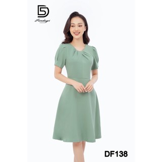 Fivedays - Đầm xoè cổ xếp ly