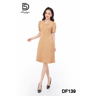 Fivedays - Đầm xoè cổ xếp ly