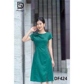 Đầm dáng A cuốn lụa lạnh FIVEDAYS