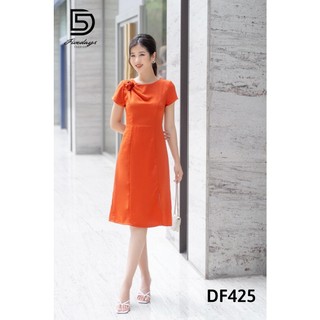 Đầm dáng A cuốn lụa lạnh FIVEDAYS