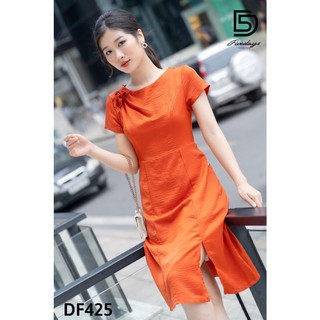 Đầm dáng A cuốn lụa lạnh FIVEDAYS