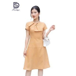 Đầm xoè nơ cổ fivedays