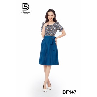 Fivedays - Đầm hoa phối thân trên dập ly