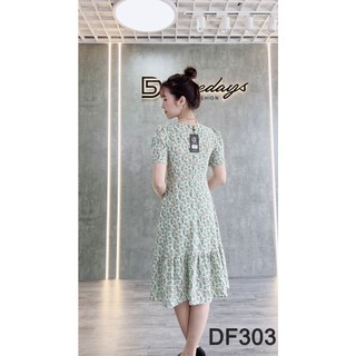 Fivedays - Đầm hoa lụa 2 lớp